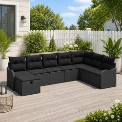 Functional 8-Piece Outdoor Sofa Set with Storage