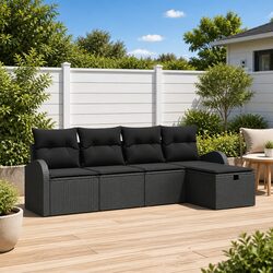 Perfect for Entertaining: 5-Piece Garden Sofa Set