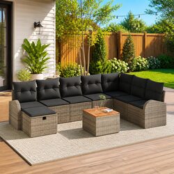 Practical 9-Piece Garden Sofa Set for Any Occasion