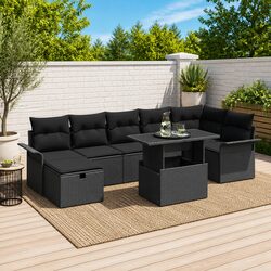 Functional Modular Garden Sofa Set 8 Pieces for Home Use