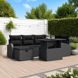 7 Piece Modular Outdoor Sofa Set for Gardens and Patios
