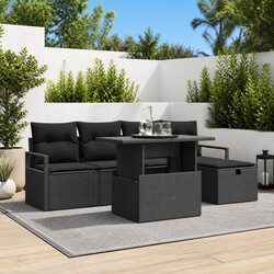 Practical 6 Piece Garden Sofa Set for Outdoor Use