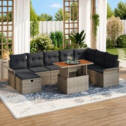 Practical 9-Piece Garden Sofa Set for Any Outdoor Space