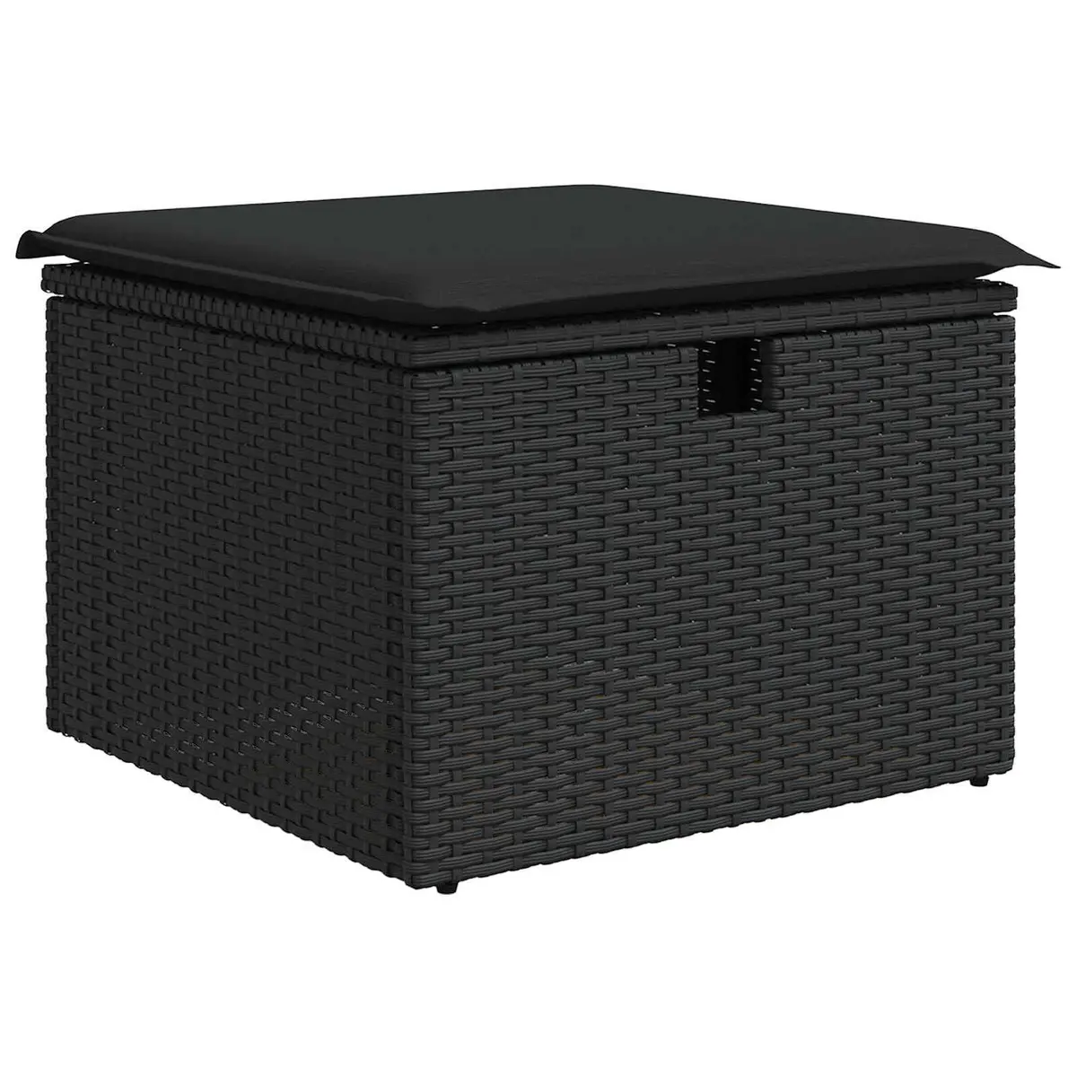 Outdoor Garden Sofa Set Poly Rattan 7 Piece Black