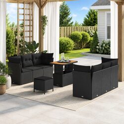 Practical 9-Piece Modular Outdoor Sofa Set