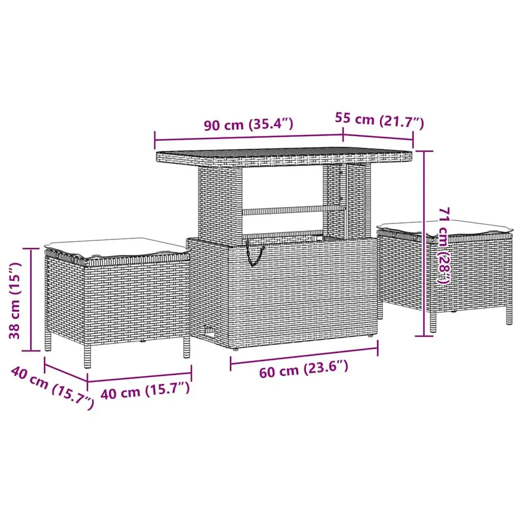 Garden Sofa Set 11 Pieces Outdoor Furniture Modular Rattan Seating Black