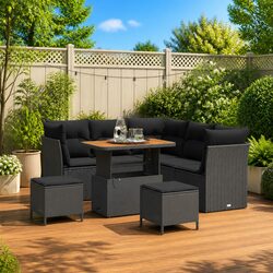 8-Piece Garden Sofa Set for Flexible Outdoor Arrangements