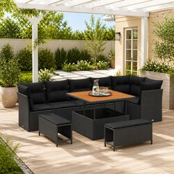 Versatile 9-Piece Garden Sofa Set for Outdoor Spaces