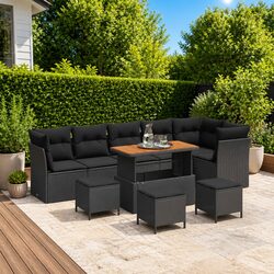 Practical 10-Piece Outdoor Sofa Set for Your Patio