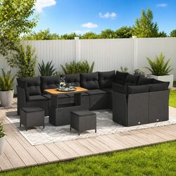 Perfect for Any Outdoor Setting: 12-Piece Sofa Set in Black