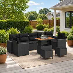 Functional 10-Piece Garden Sofa Set for Versatile Use