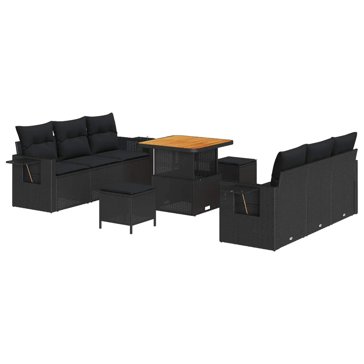 9-Piece Modular Sofa Set for Various Outdoor Uses