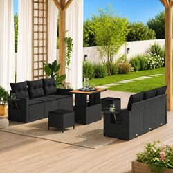 9 Piece Garden Sofa Set for Relaxing Outdoor Spaces