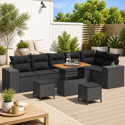 Versatile 9-Piece Modular Garden Sofa Set for Outdoor Living