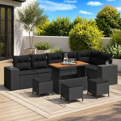 Versatile 10-Piece Modular Garden Sofa Set for Relaxation