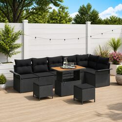 Practical 9-Piece Garden Sofa Set for Outdoor Living