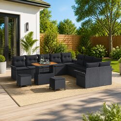 Practical 13-Piece Outdoor Lounge Sofa Set for Any Space