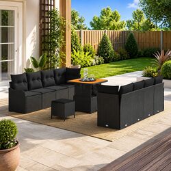 Versatile 11-Piece Outdoor Sofa Set with Cushions