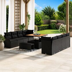 Practical 11pcs Modular Sofa Set for Outdoor Comfort