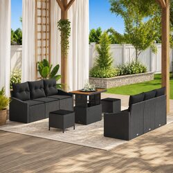 Practical 9-Piece Garden Sofa Set for Your Outdoor Areas