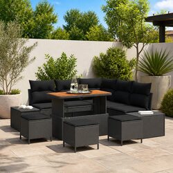 Versatile 9-Piece Garden Sofa Set for Any Occasion