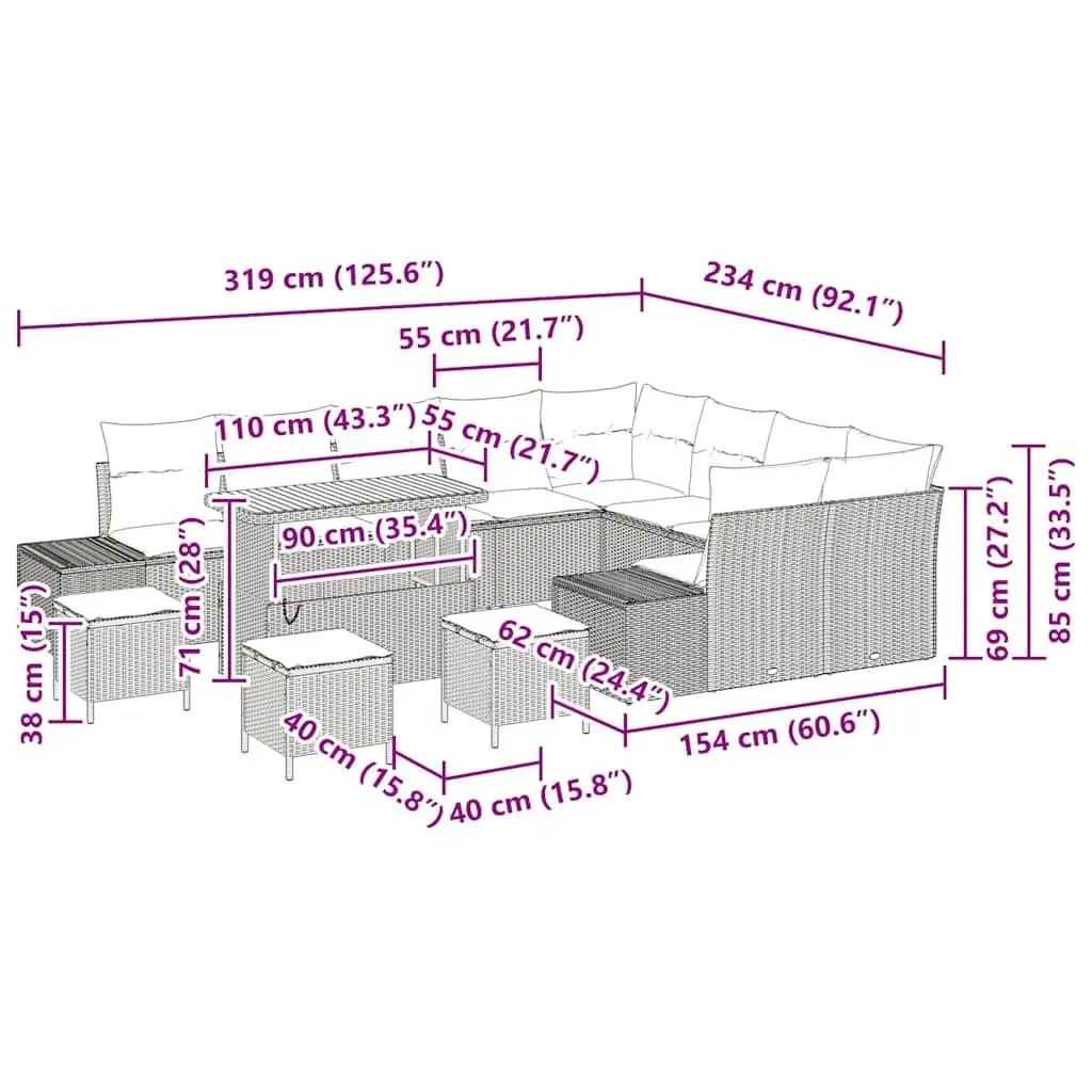 Outdoor Sofa Set for Gardens and Patios