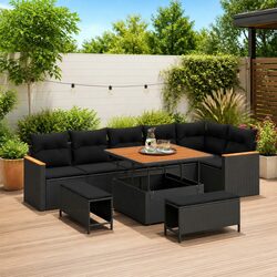 Practical 9-Piece Garden Sofa Set for Your Patio
