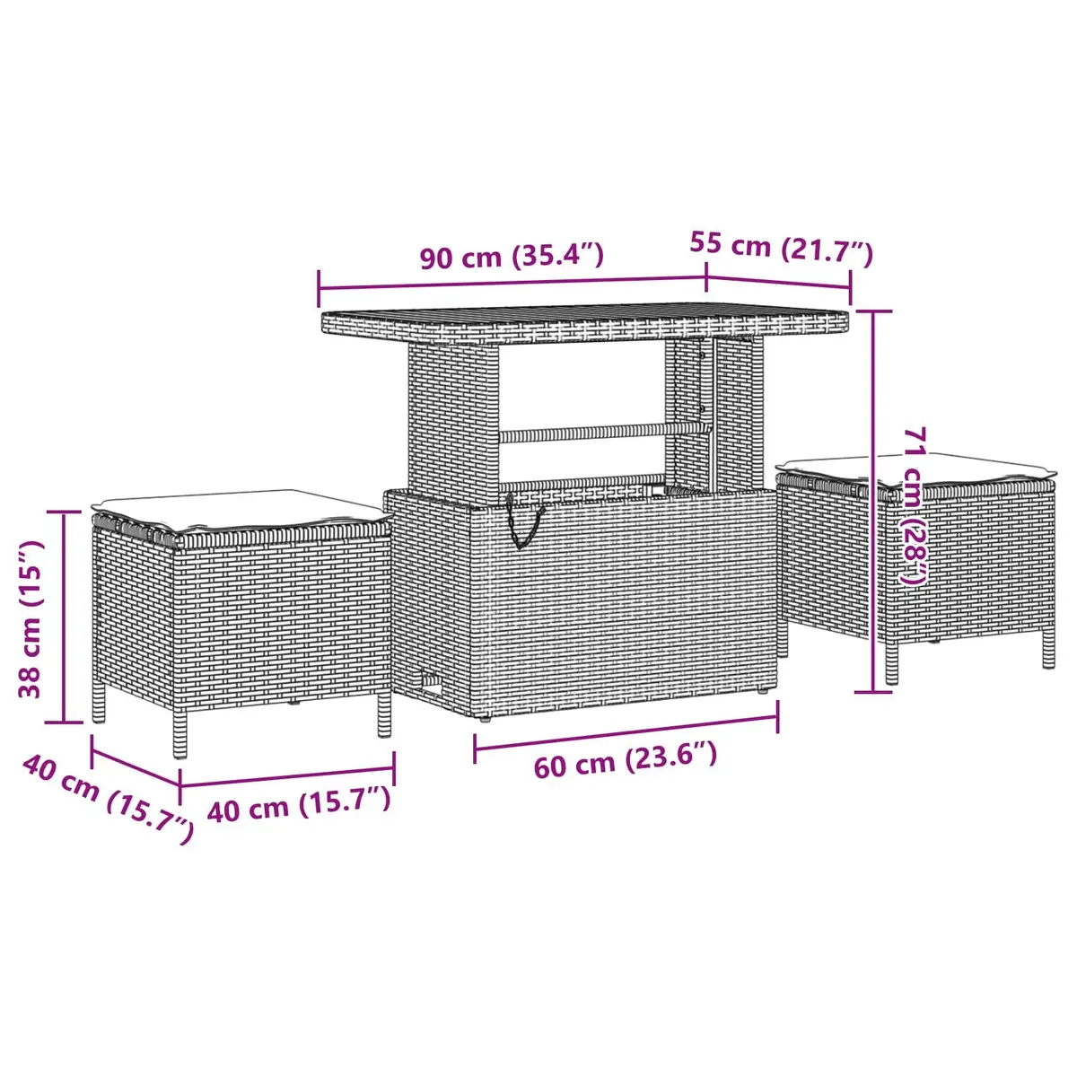 Garden Sofa Set 10 Piece Outdoor Furniture Black Poly Rattan Modular Lounge