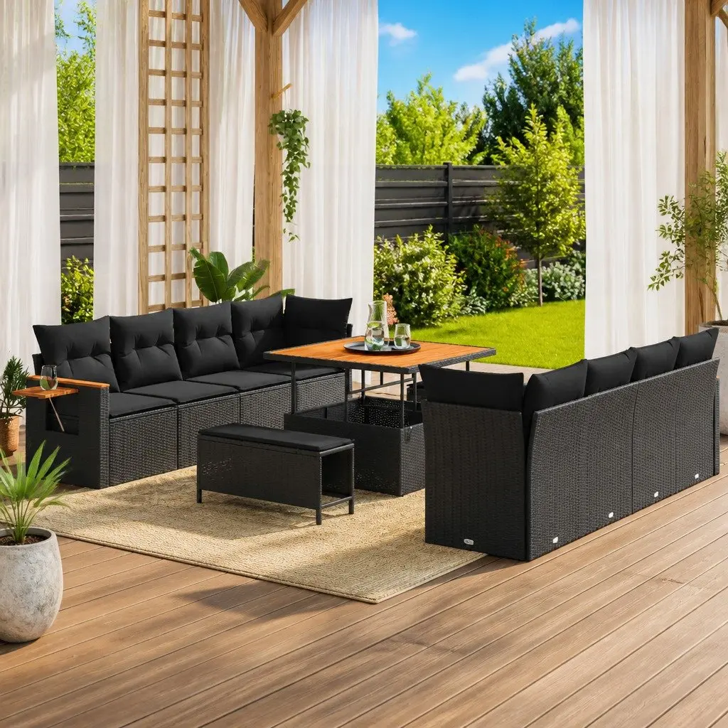 11-Piece Modular Sofa Set for Outdoor Living