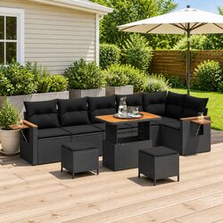 Versatile 9-Piece Garden Sofa for Various Outdoor Uses