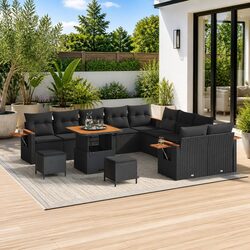 Functional 13-Piece Modular Garden Sofa Set