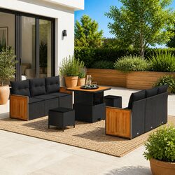 Practical 9-Piece Garden Sofa Set for Your Patio