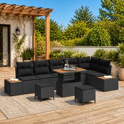 Versatile 9-Piece Garden Sofa Set for Outdoor Settings