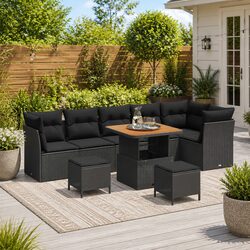 Functional 9 Piece Garden Sofa Set for Everyday Use
