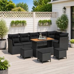 Versatile 10-Piece Rattan Garden Sofa Set for Every Occasion