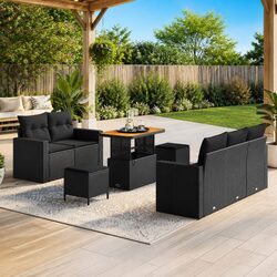 8-Piece Modular Garden Sofa Set for Versatile Spaces