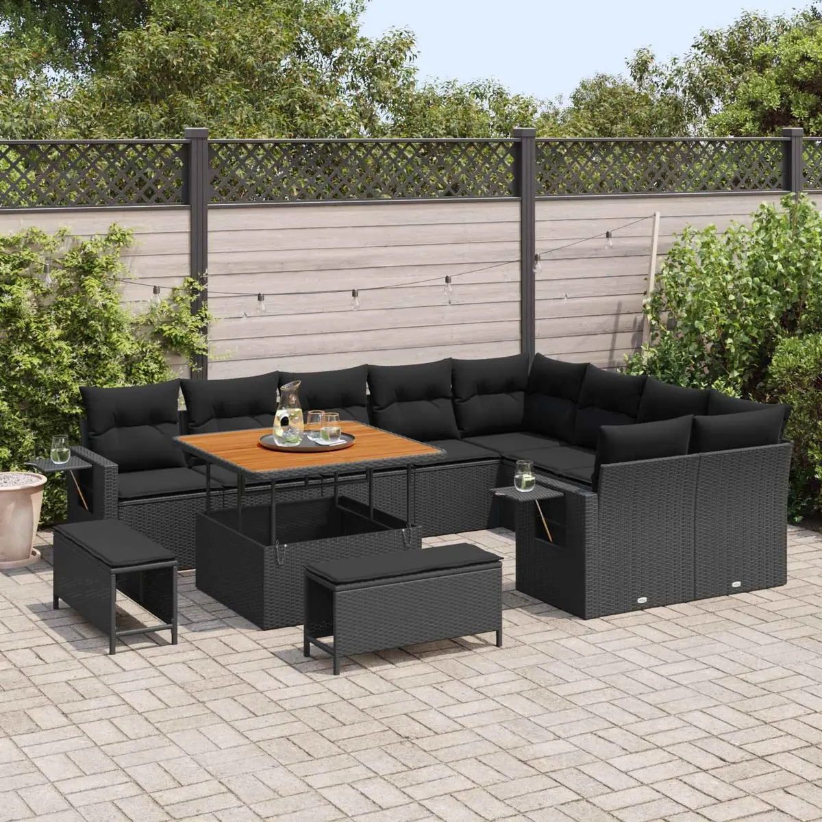 13-Piece Modular Sofa Set for Outdoor Use