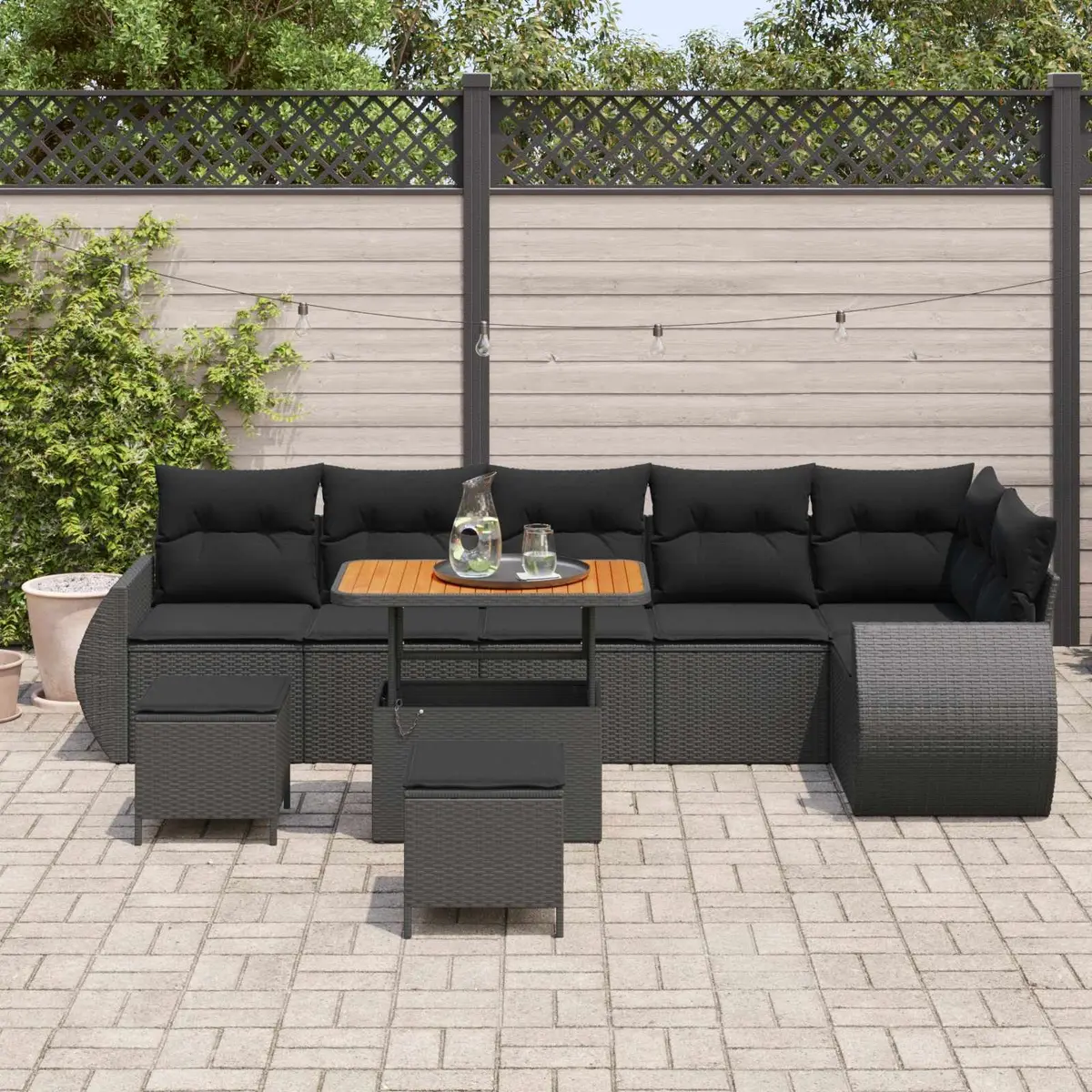 9 Piece Sofa Set for Outdoor Gatherings