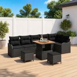 Functional 9 Piece Modular Sofa Set for Outdoor Spaces