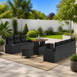 Practical 10-Piece Modular Garden Sofa Set for Your Home