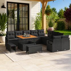 Ideal for Any Outdoor Setting: 13-Piece Garden Sofa Set
