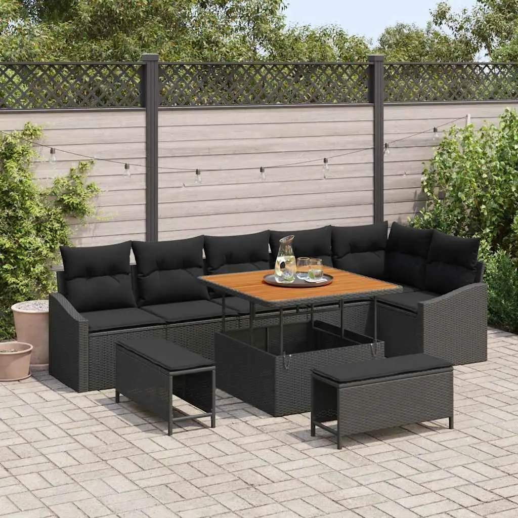 9-Piece Garden Sofa Set for Outdoor Use
