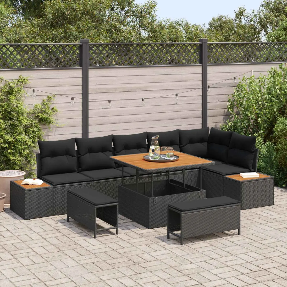 9-Piece Sofa Set for Outdoor Living