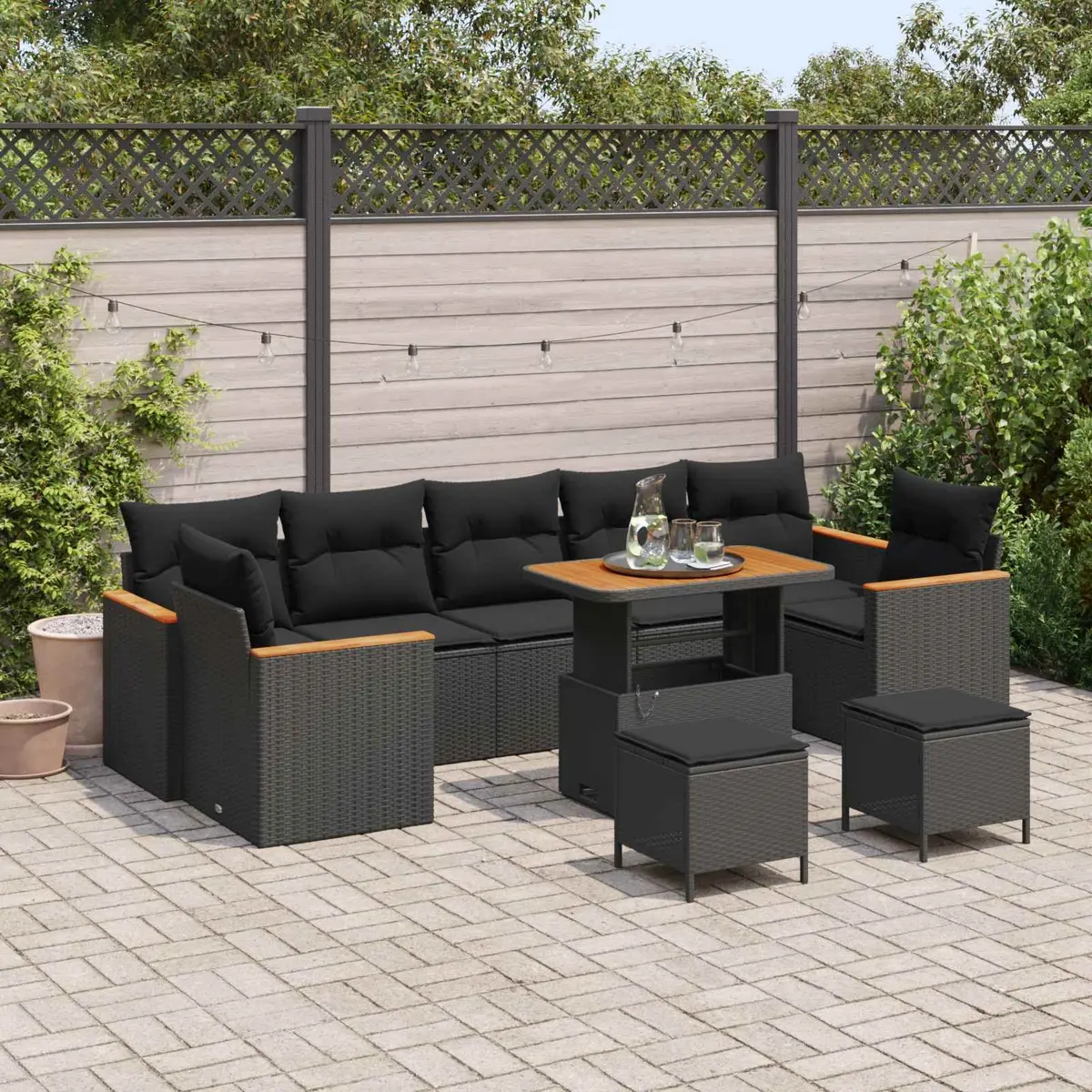 10-Piece Sofa Set for Outdoor Use