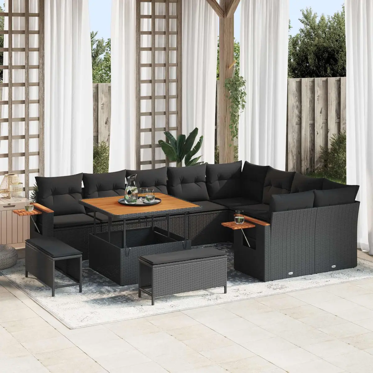 13-Piece Sofa Set for Outdoor Enjoyment