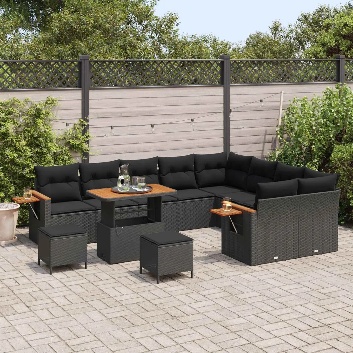 13 Piece Modular Garden Sofa Set for Outdoor Use
