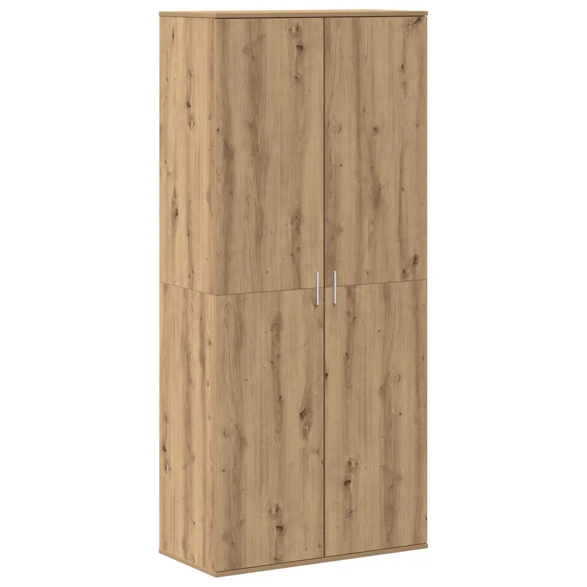 Highboard Storage Cabinet 80 x 39 x 178 cm Engineered Wood Beige Shoe Organiser