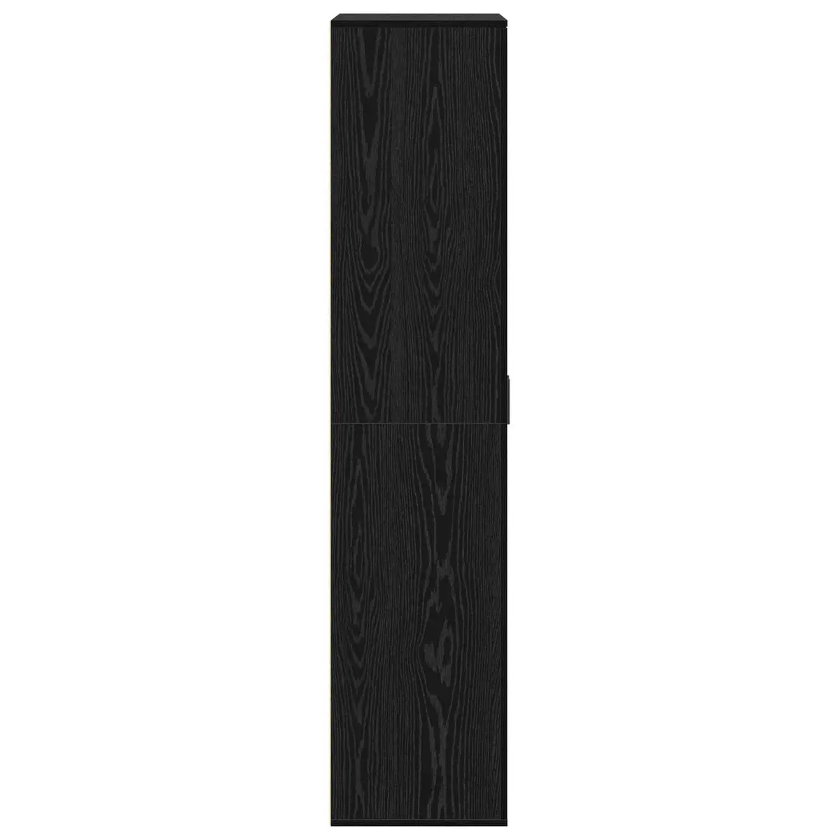 Highboard Storage Cabinet Engineered Wood 80x39x178cm Black Oak with Hinge Doors and Shelves