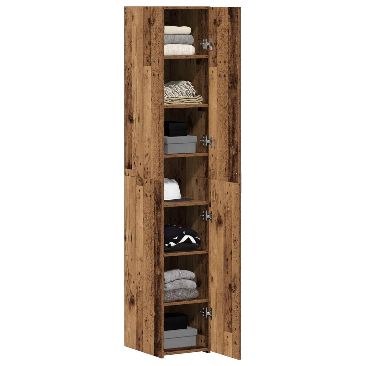 Highboard Old Wood Sideboard Buffet Storage Cabinet 30 x 42.5 x 185 cm Brown