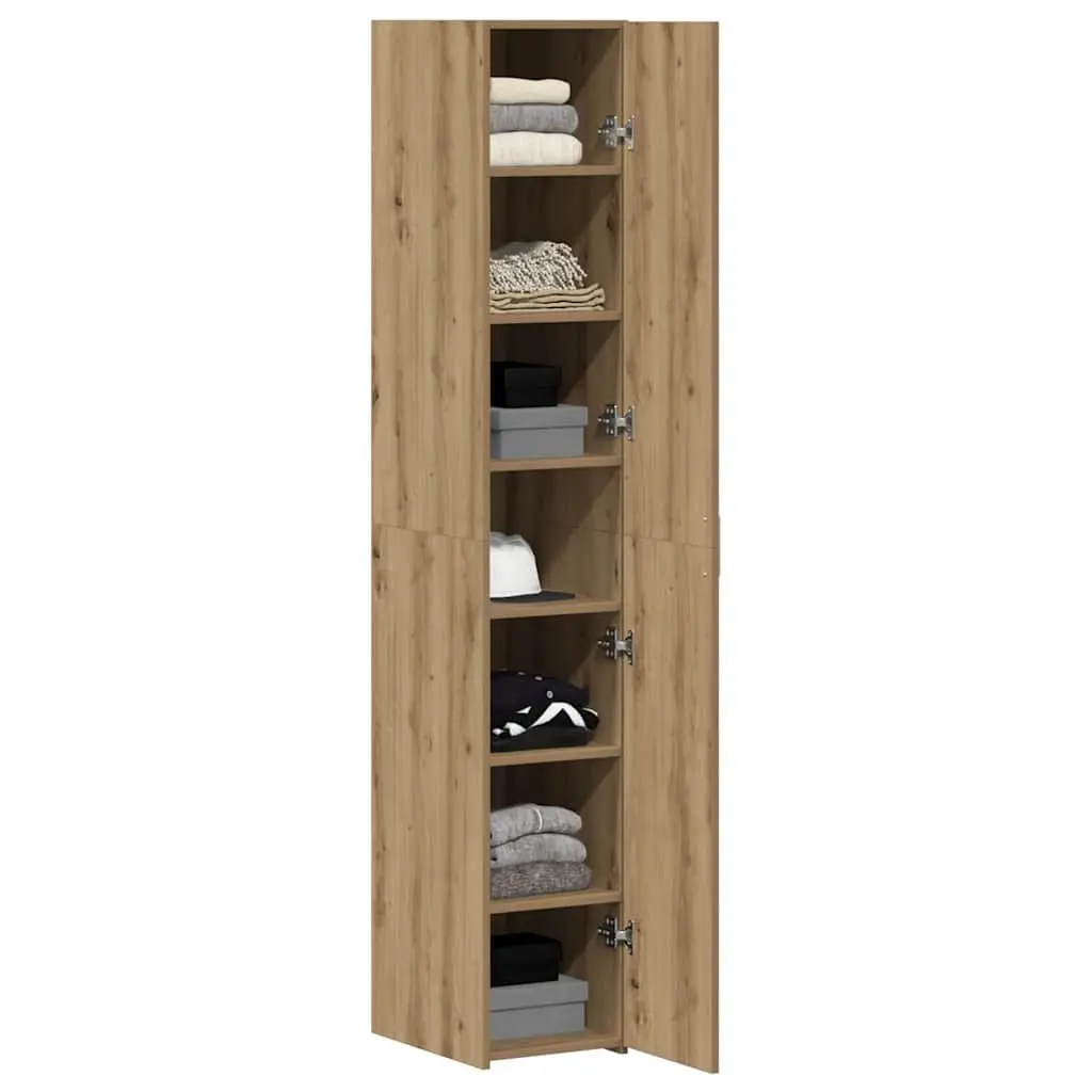 Highboard Engineered Wood 30 x 42.5 x 185 cm Brown Minimalist Storage Cabinet